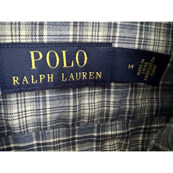 Ralph Lauren Shirt Mens Sz M Multicolor Plaid Button Blue Pony Long Sleeve - Picture 4 of 8